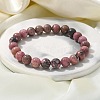 Natural Rhodonite Beads Stretch Bracelets BJEW-F380-01-B16-4