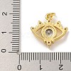 Rack Plating Brass Micro Pave Cubic Zirconia Pendants KK-C074-15G-01-3