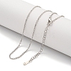 Brass Cable Chain Necklaces for Women NJEW-G084-19P-1