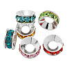 Brass Rhinestone Spacer Beads RB-A020-9mm-S-1