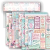 8Pcs 8 Styles Retro Stamp Theme Scrapbook Paper Pads PW-WG433E2-01-1