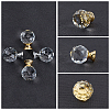 SUPERFINDINGS 4Pcs 2 Style Quartz Crystal Drawer Knobs FIND-FH0002-85-2