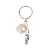 5Pcs 5 Styles Spiral Shell Keychain KEYC-JKC00870-01-4