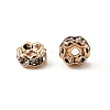 Brass Rhinestone Spacer Beads X-RB-A014-L4mm-01LG-NF-4