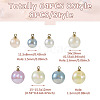 Craftdady 64Pcs 8 Style ABS Plastic Imitation Pearl Charms PACR-CD0001-03-14