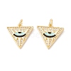 Brass Micro Pave Cubic Zirconia Pendants ZIRC-P098-05G-02-1