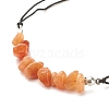 Natural Red Aventurine Chips Braided Bead Bracelet BJEW-JB08019-03-4