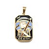 Tarot 304 Stainless Steel Enamel Pendants STAS-M119-09T-G-1