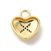 Rack Plating Brass Micro Pave Cubic Zirconia Charms KK-P230-18G-2