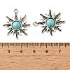 Tibetan Style Alloy Pave Imitation Turquoise Pendants X-FIND-NH0001-01AS-3