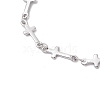 Brass Bar Link Chains Bracelets for Women BJEW-JB11315-02-3