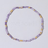 Bohemian Style Natural Amethyst Faceted Round Beaded Stretch Bracelets for Women's Fashion Luxury Versatile LS-BW4401-2-1