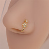 Brass Pave Clear Cubic Zirconia U Shaped Clip on Nose Rings FS-WG40E45-05-1
