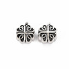 Tibetan Style Alloy European Beads Settings for Enamel TIBEB-N007-004-2