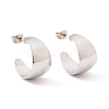 304 Stainless Steel Chunky C-shape Stud Earrings EJEW-P198-10P-1