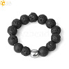 4MM Round Natural Lava Rock Beaded Stretch Rings VM0712-9-1