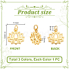 3Pcs 3 Colors 925 Sterling Silver Hollow Lotus Flower Charms STER-GA0001-27-2