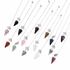 Natural & Synthetic Mixed Stone Hexagonal Pointed Dowsing Pendulums G-A024-D-1