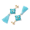 Synthetic Turquoise Stud Earrings EJEW-MZ00282-04-4