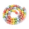 Electroplate Glass Beads Strands EGLA-N019-6mm-03-2