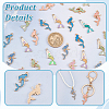 AHADERMAKER 80Pcs 10 Styles Alloy Enamel Pendants ENAM-GA0001-09-3