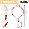 CHGCRAFT 16Pcs 2 Colors Gold Foil Rabbit Pendant Necklaces Set with Red Ropes NJEW-CA0001-08-2