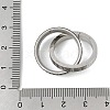 304 Stainless Steel Interlocking Ring Pendants STAS-U040-18P-C-3