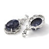 Natural Sodalite Oval Pendants G-NH0025-15P-17-2