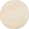 Flat Round Shape Unfinished Wood Slices DIY-GA0001-11-1