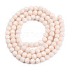 Opaque Solid Glass Bead Strands GLAA-R166-4mm-02M-2