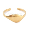 304 Stainless Steel Teardrop Open Cuff Rings for Women RJEW-K273-05G-2