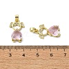 Rack Plating Brass Micro Pave Clear Cubic Zirconia Pendants KK-R157-11A-G-3