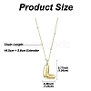 1Pc Initial Letter Brass Pendant Necklaces NJEW-YW0001-24L-2