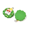 Christmas Theme Opaque Resin Pendants RESI-S08-03B-2