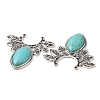 Synthetic Turquoise Big Pendants PALLOY-K001-049-3