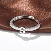 S925 Sterling Silver Adjustable Letter Rings for Women RJEW-M068-01P-S-4