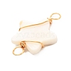 Natural Freshwater Shell Beads Links Connectors PALLOY-JF01039-1