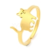 201 Stainless Steel Adjustable Ring for Women RJEW-D082-04D-1