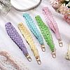 Handmade Macrame Cotton Threads Wrist Strap Pendant Decoration HJEW-JM02625-1