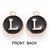 Golden Plated Enamel Alloy Charms ENAM-SZ0001-26B-L-3