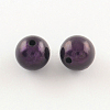 Spray Painted Acrylic Beads MACR-Q154-10mm-N06-2