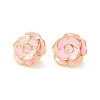 Flower Enamel Stud Earrings for Women EJEW-I684-07G-01-RS-1