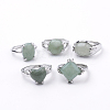 Natural Green Aventurine Rings G-S242-08-B-2