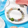 Natural Flower Amazonite Beaded Stretch Bracelets for Women BJEW-JB11095-05-2