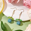 Handmade Glass Seed Beads Pendants Dangle Earrings EJEW-MZ00245-03-4