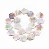 Electroplated Natural Freshwater Shell Beads Strands X-SHEL-N026-203B-01-2