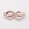 Brass Cubic Zirconia Links KK-P134-57RG-1