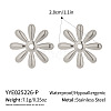 Stainless Steel Flower Stud Earrings CZ4982-2-1