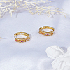 1 Pair Brass Micro Pave Cubic Zirconia Hoop Earrings EJEW-LP0004-84-3