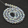 Imitate Austrian Crystal Electroplate Glass Round Bead Strands X-GLAA-F030-4mm-B01-2